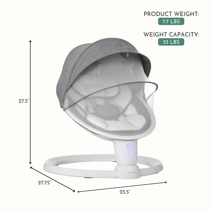 Balançoire pour bébé Dream on Me SootheSway, blanche