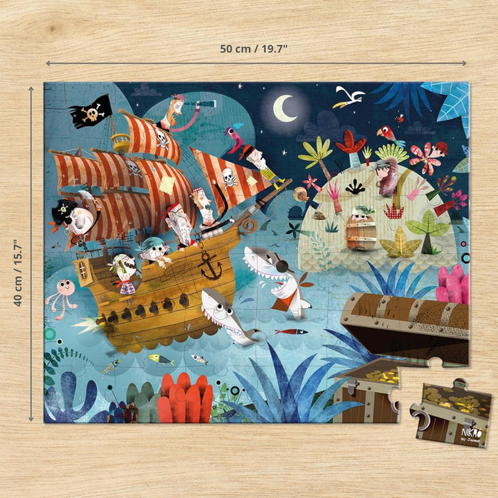 Janod Kids Jigsaw Puzzle - 36 Pieces - The Treasure Hunt