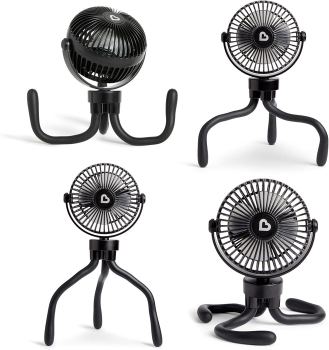 Ventilateur de poussette portable Munchkin avec batterie rechargeable et lumières LED