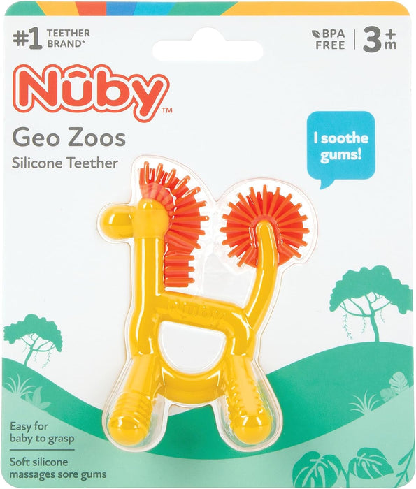 Jouet de dentition pour bébé Geo Zoos en silicone à 100 % de Nuby