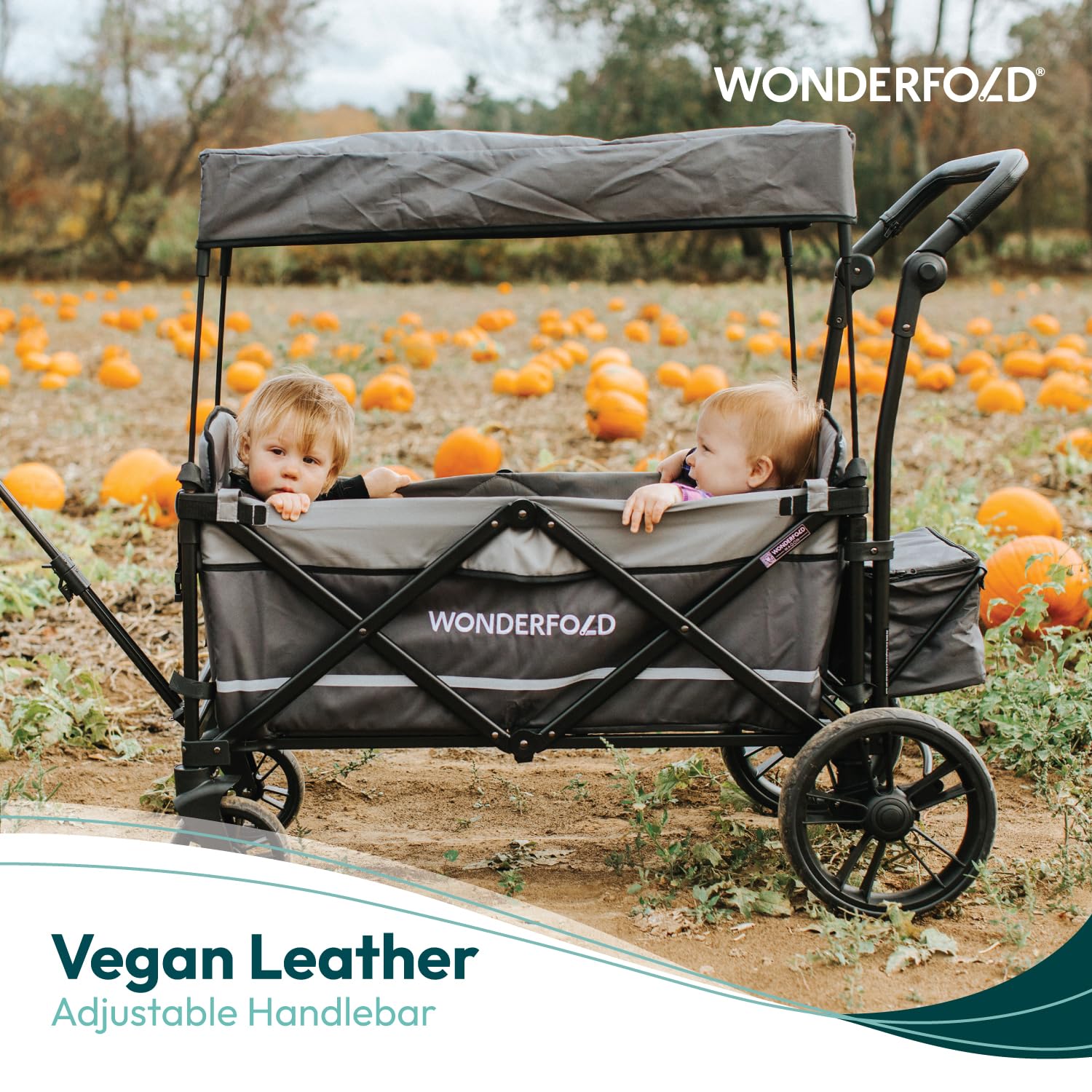 Wonderfold X2 - Push & Pull Double Stroller Wagon