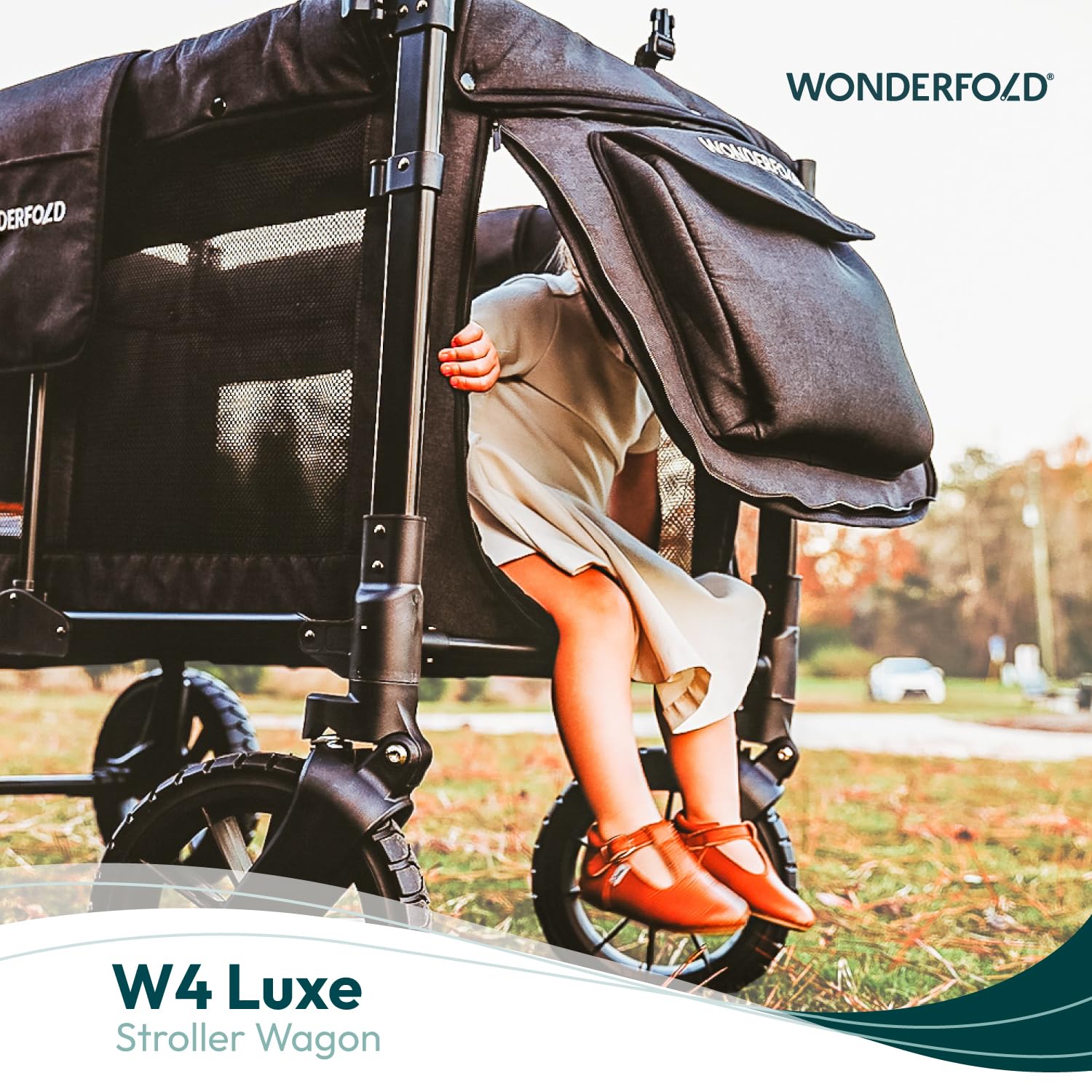 Wonderfold W4 LUXE Premium Push Quad Stroller