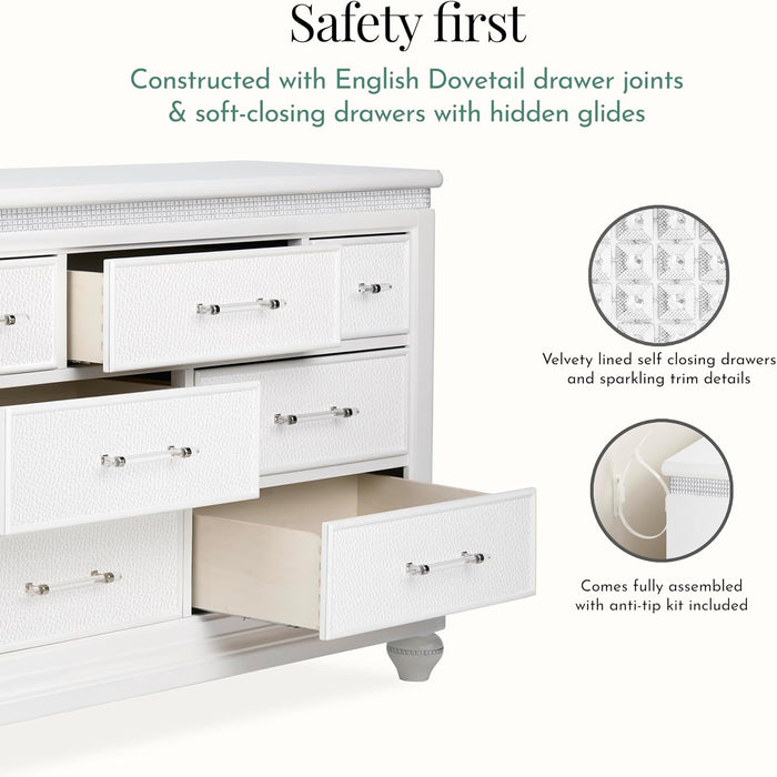 Commode double Evolur Nova à 7 tiroirs