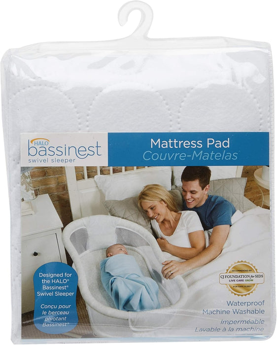 Halo Innovations Bassinest Swivel Sleeper Mattress Pad Waterproof Polyester White