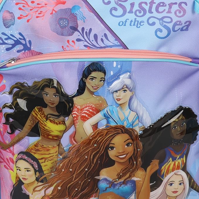 Bioworld Little Mermaid Sisters of the Sea 5 Piece Kids 16" Backpack Set