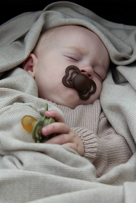 Bibs Couture Collection SILICONE Anatomical Nipple Pacifiers - 2 Pack