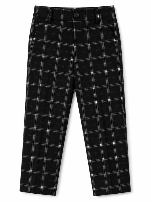 Fancy Kids®  Black Plaid Vest Suit Set with Bow Tie Sizes 2-20