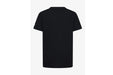 Kids black short sleeve t-shirt shown from the back on a plain white background.