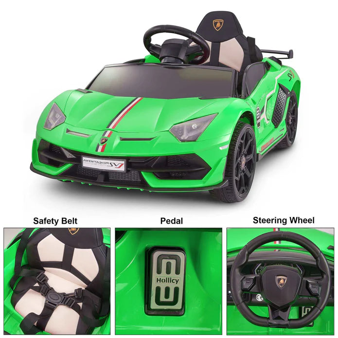 Voltz Toys 12V Single Seater Kids Licensed Lamborghini Aventador SVJ