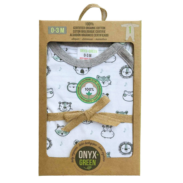 Onyx & Green Organic Baby Footie Pyjamas