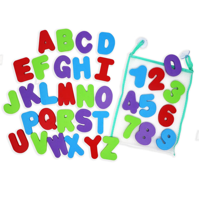 Buba Baby Foam Bath Letters and Numbers with Suction Cup Storage Bag