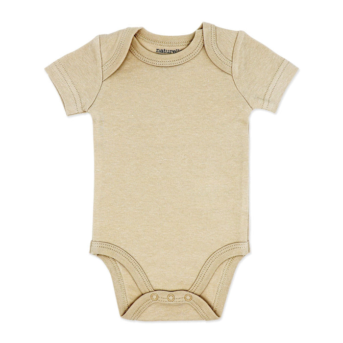 Lot de 4 Bodys Manches Courtes Beige Naturelle | Prématuré à 12 mois
