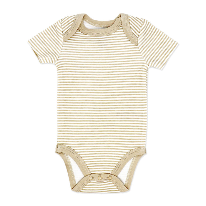 Lot de 4 Bodys Manches Courtes Beige Naturelle | Prématuré à 12 mois
