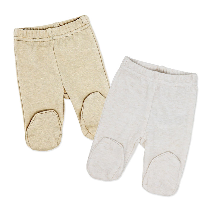 Ensemble deux pièces avec pantalon à pieds Naturelle Beige | Prématuré à 3 mois