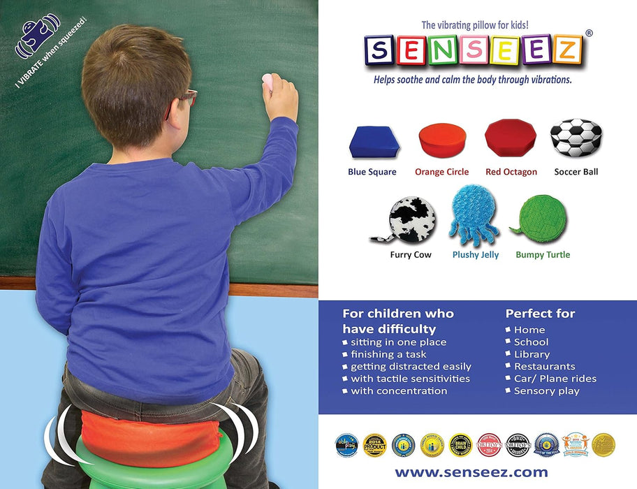 Oreiller sensoriel vibrant Senseez pour enfants - Touchables (collection peluche)