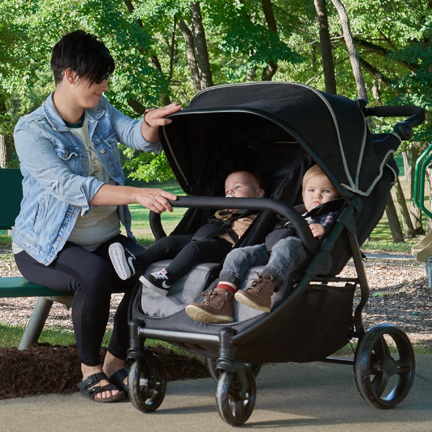 Foundations Roadster™ Duo Stroller, Black/Gray