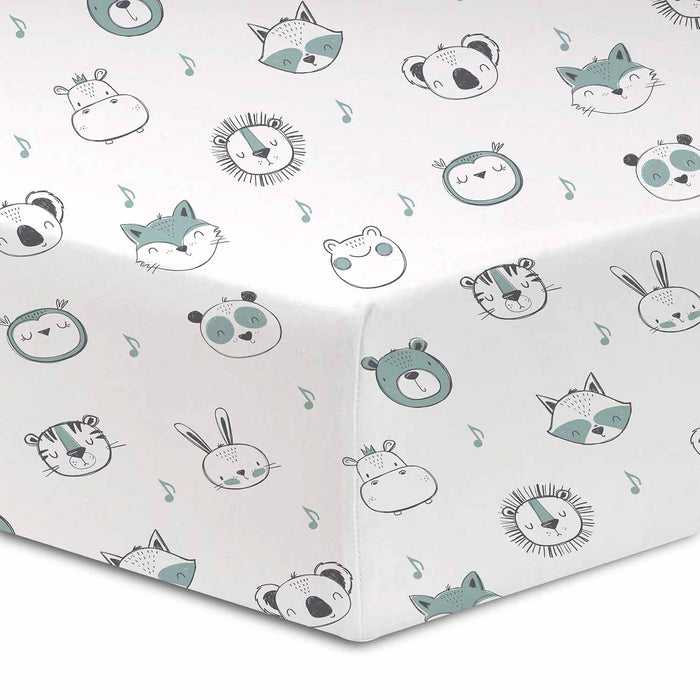 Drap de lit pour bébé biologique Onyx & Green