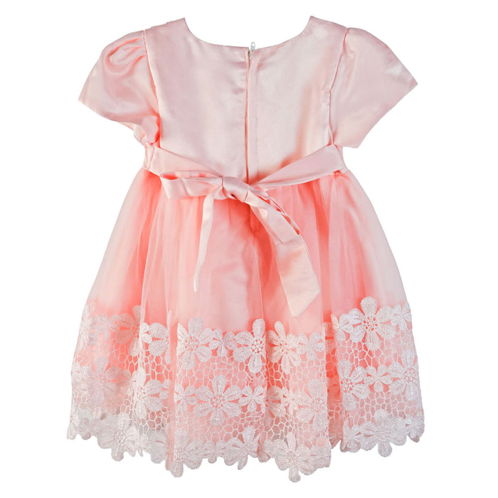 Baby Girl Lace & Pearl Dress – Elegant Ceremony Dress (6–18m)