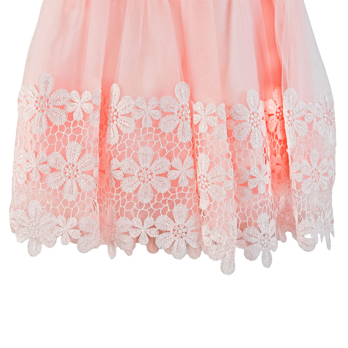 Baby Girl Lace & Pearl Dress – Elegant Ceremony Dress (6–18m)