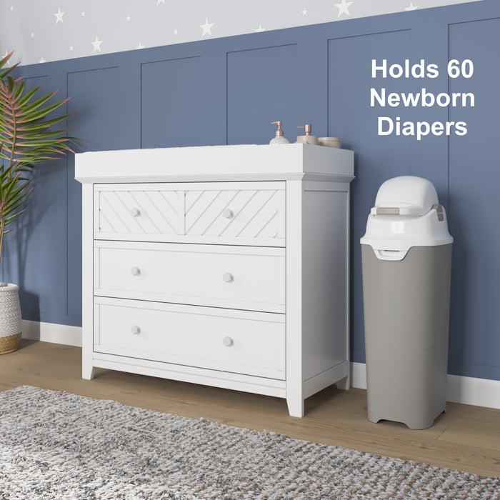 Foundations Tall Diaper Pail, Gray