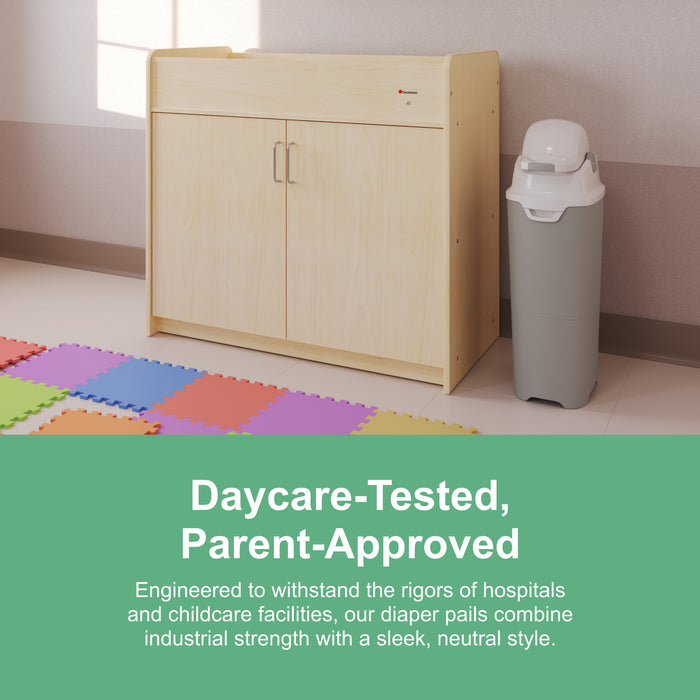 Foundations Tall Diaper Pail, Gray