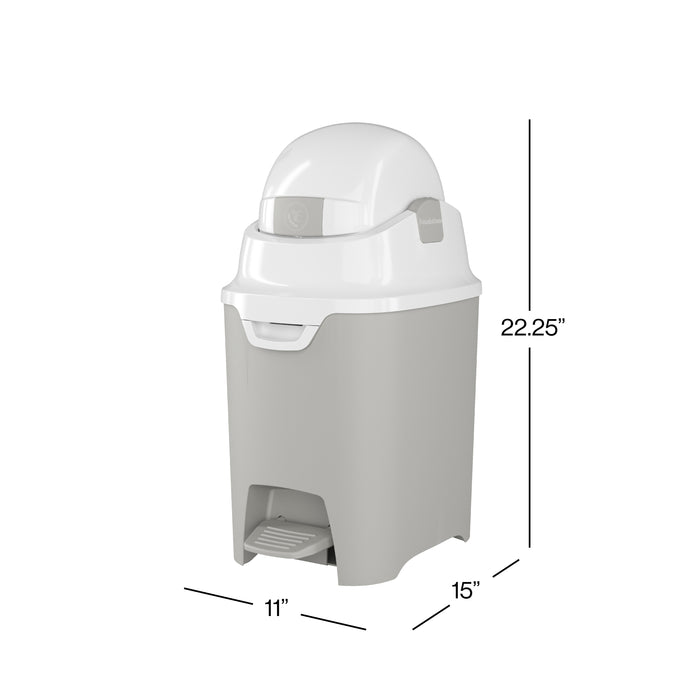 Foundations Mini Hands-Free Diaper Pail, Gray