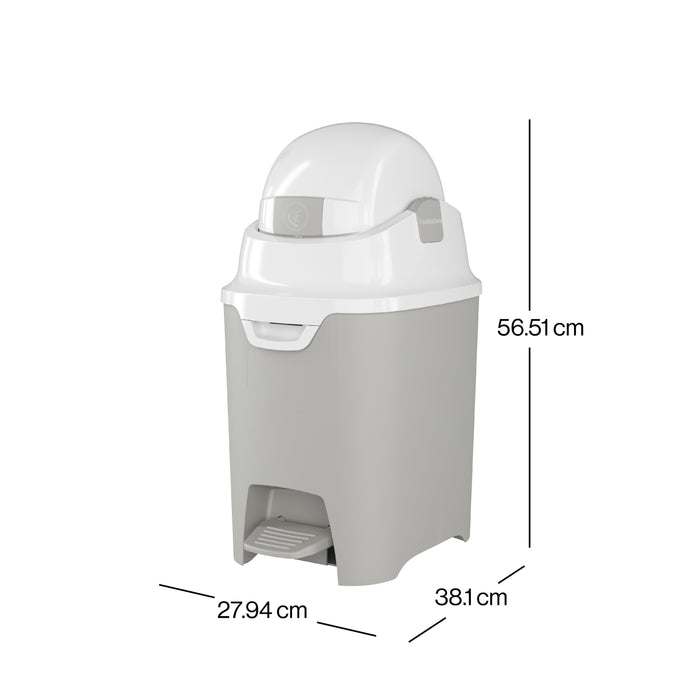 Foundations Mini Hands-Free Diaper Pail, Gray