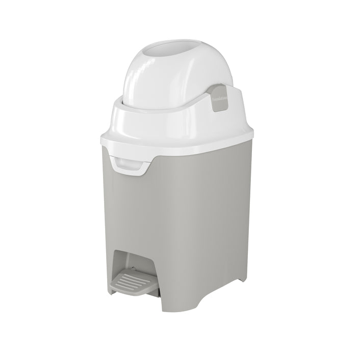 Foundations Mini Hands-Free Diaper Pail, Gray