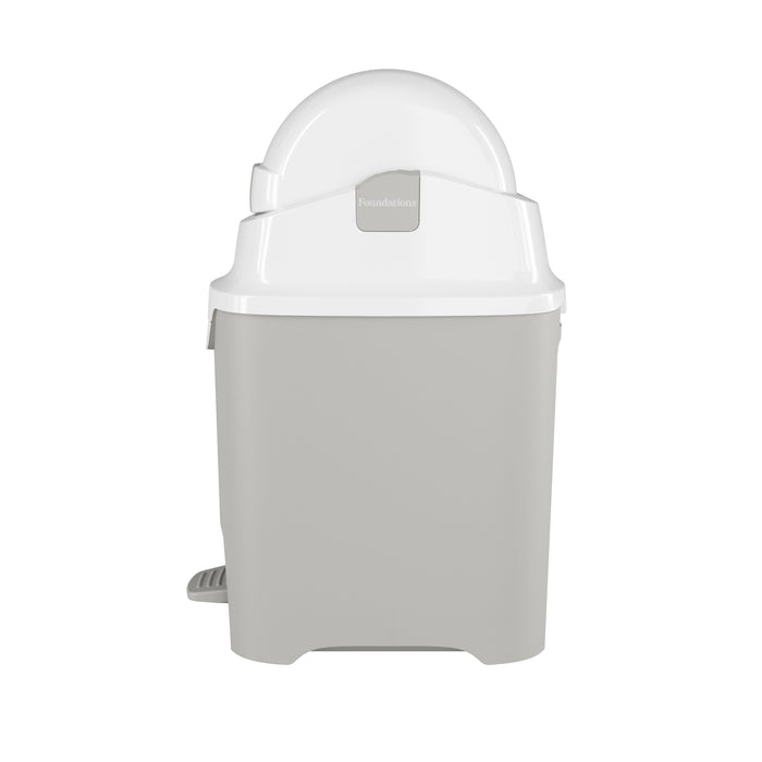 Foundations Mini Hands-Free Diaper Pail, Gray