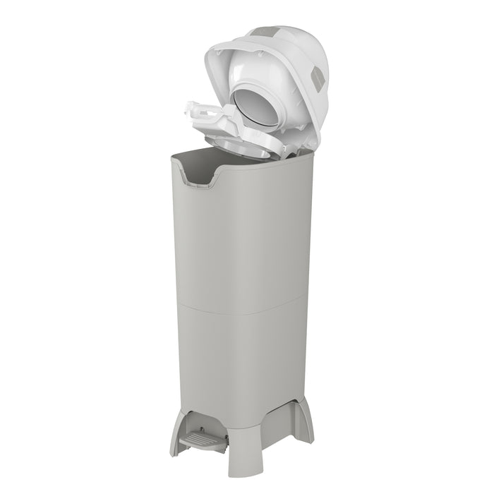 Foundations Tall Hands-Free Diaper Pail, Gray