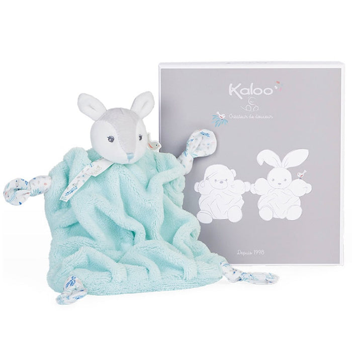 Kaloo Little Fawn Comforter Security Blanket Plush Toy Aqua - 20 cm / 8"