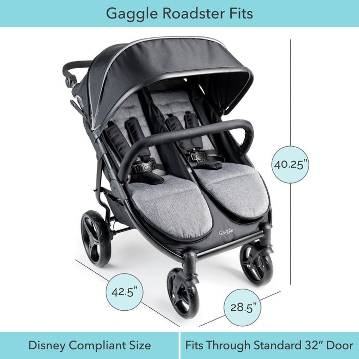 Foundations Gaggle Roadster Duo™ Side-by-Side Double Stroller – Lightweight, Durable 2-Seat Baby Stroller