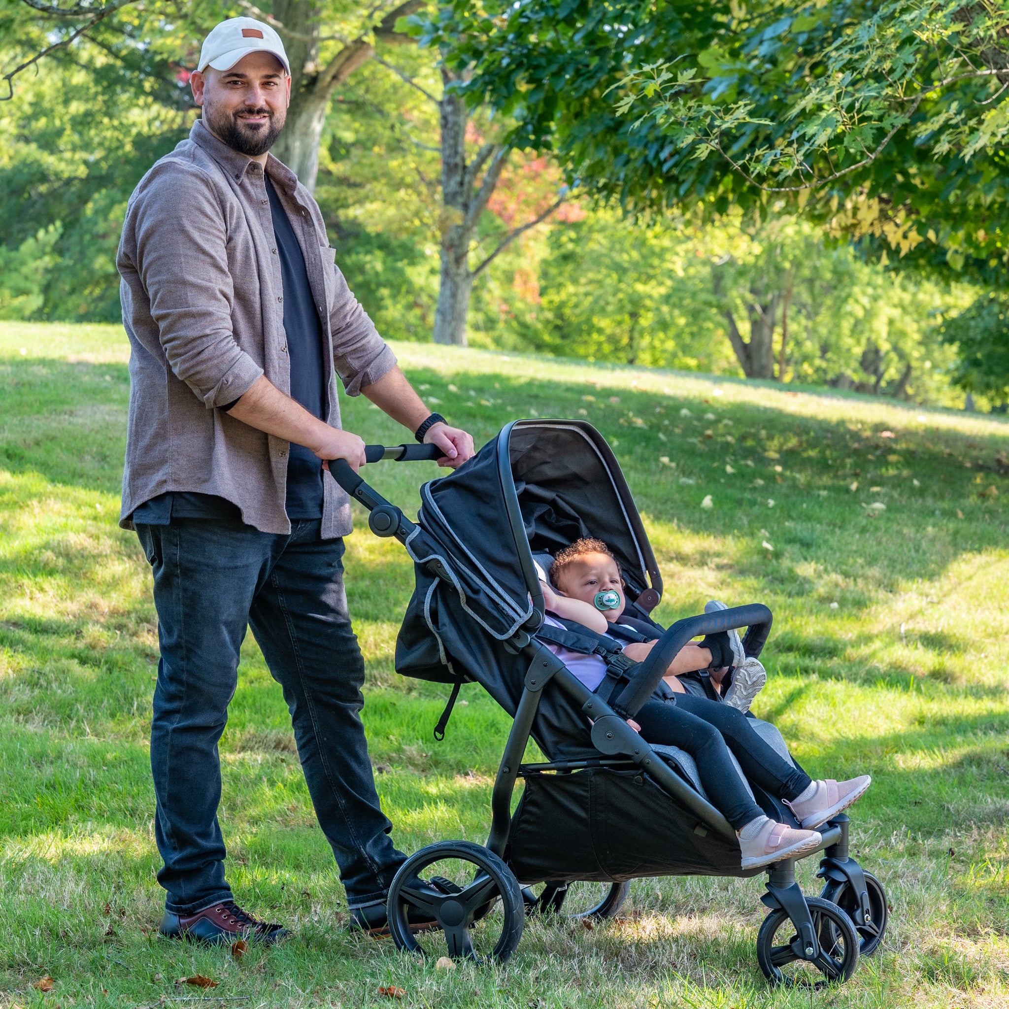 Foundations Gaggle Roadster Duo™ Side-by-Side Double Stroller – Lightweight, Durable 2-Seat Baby Stroller