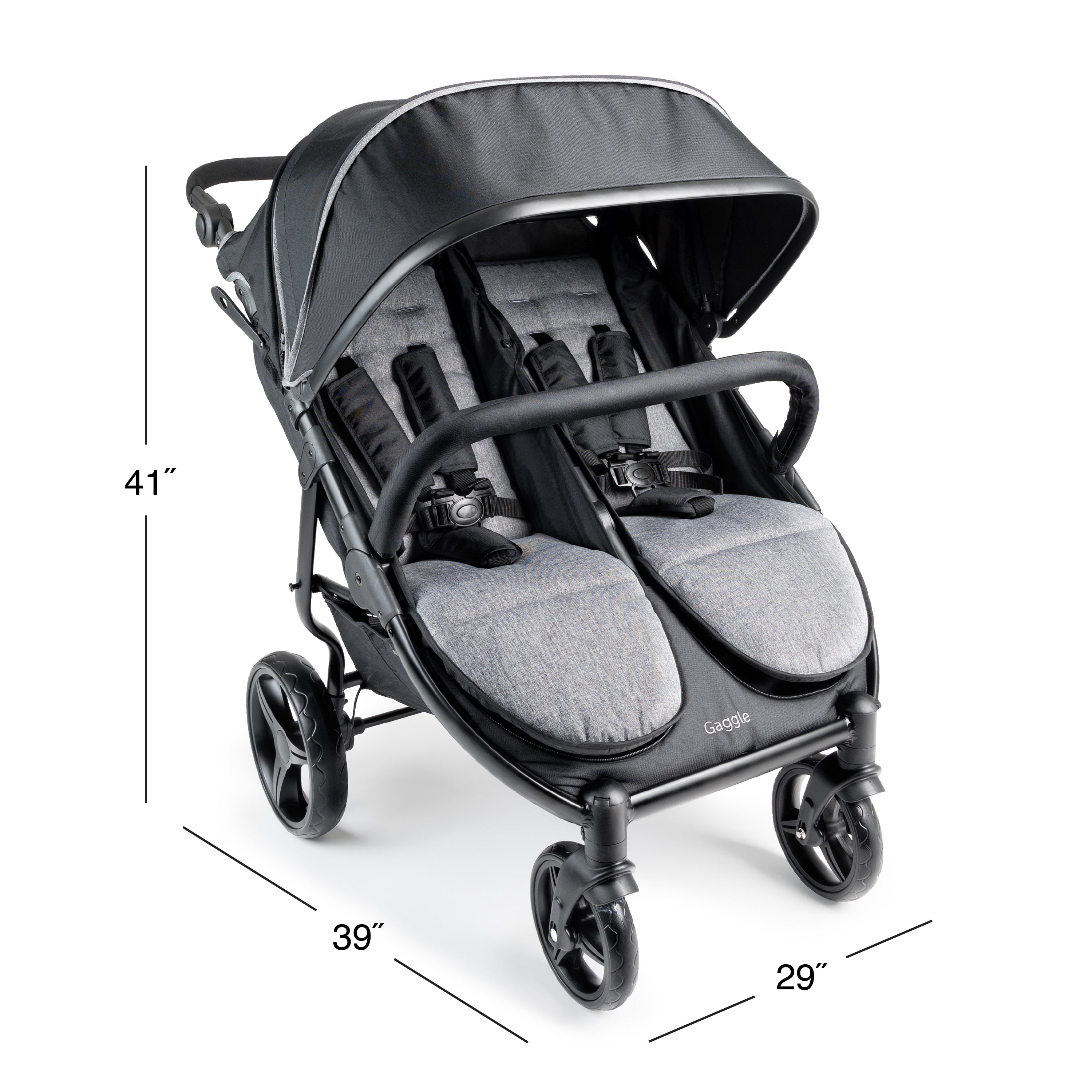 Foundations Gaggle Roadster Duo™ Side-by-Side Double Stroller – Lightweight, Durable 2-Seat Baby Stroller