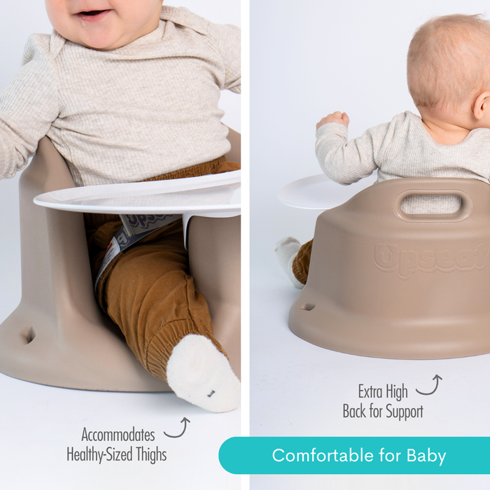Siège rehausseur et plancher pour bébé Upseat avec tablette