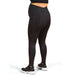 ATHENA black maternity leggings shown on a person standing against a white background.
