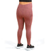 ATHENA RB high-waisted rose leggings shown on a standing model with side pockets visible.