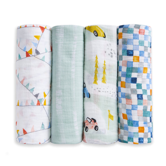 Aden & Anais Essentials Cotton Muslin Swaddle Blanket 4 Pack