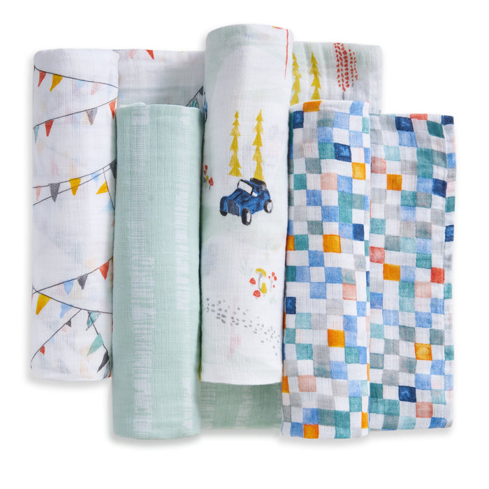 Aden & Anais Essentials Cotton Muslin Swaddle Blanket 4 Pack