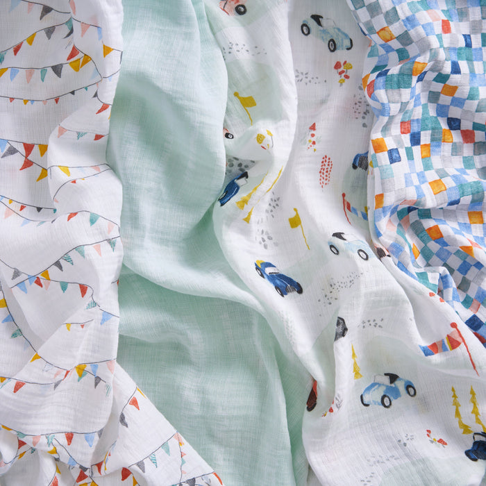 Aden & Anais Essentials Cotton Muslin Swaddle Blanket 4 Pack