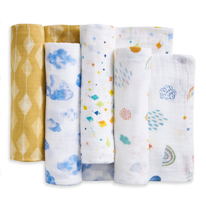Aden & Anais Essentials Cotton Muslin Swaddle Blanket 4 Pack