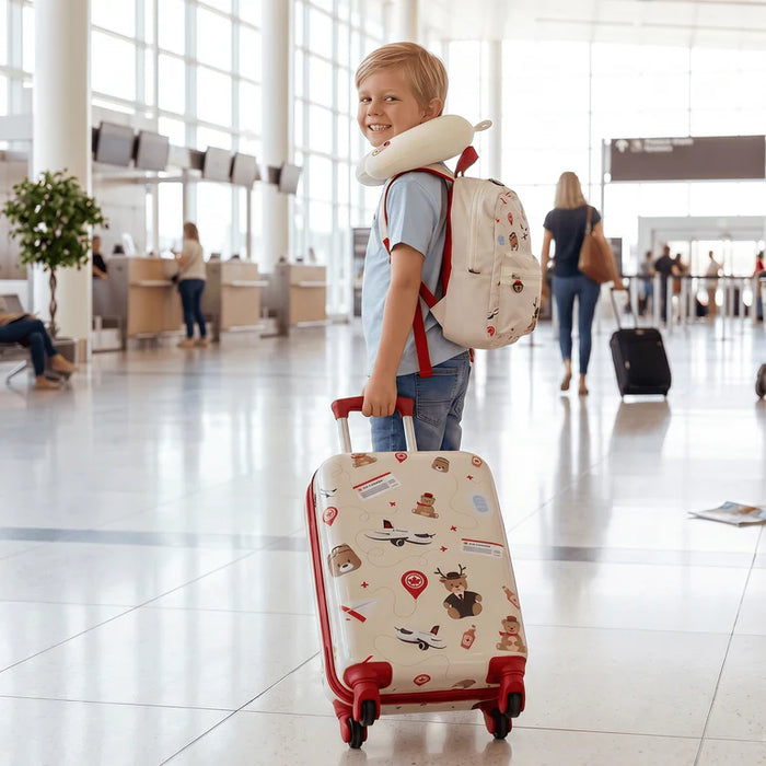 Air Canada® Junior 3-Piece Hardside Carry-On Luggage Set with Backpack & Neck Pillow
