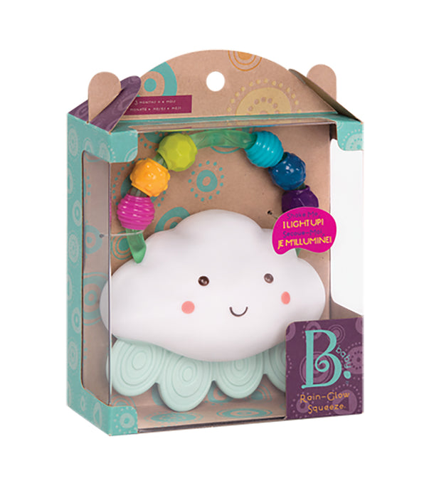 B.Toy® Rain-Glow Squeeze Light-Up Cloud Rattle – 3M+