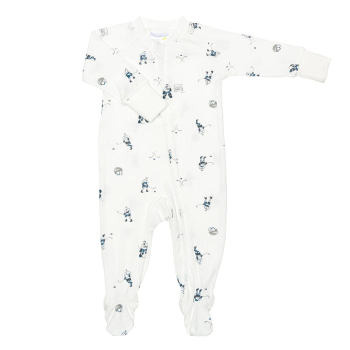 Perlimpinpin 1 Piece Printed Bamboo Baby Footie Pyjama - 0-12m