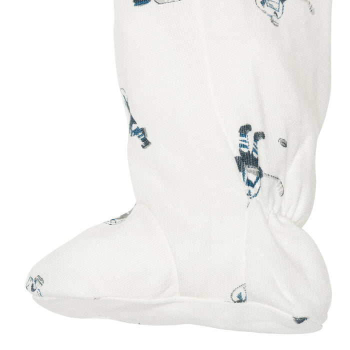 Perlimpinpin 1 Piece Printed Bamboo Baby Footie Pyjama - 0-12m