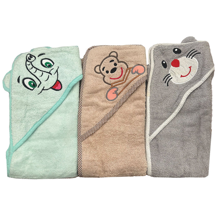 Serviette à capuche brodée Precious Moments – Tissu éponge 100 % coton