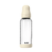BIBS Baby Glass Bottle 240ml Ivory shown upright on a plain white background.