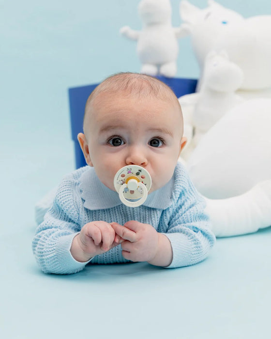 Bibs Original Natural Latex Rubber Pacifiers | ROUND Nipple | x MOOMIN Characters