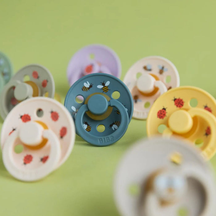 BIBS Original | STUDIO COLLECTION | Natural Rubber | Latex Pacifiers - Round Nipple | 2 Pack