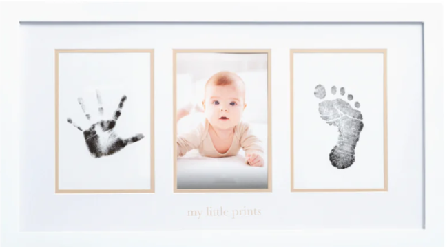 Pearhead Babyprints Photo Frame | Personalized Keepsake with Clay Impression